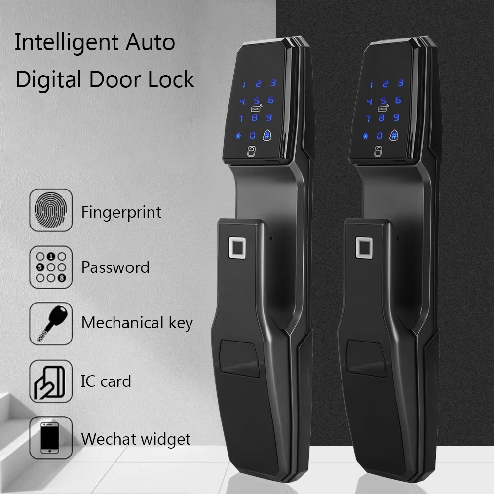 

OLED Intelligent Auto Digital Door Lock Unlock with Fingerprint Password Security Card Bluetooth