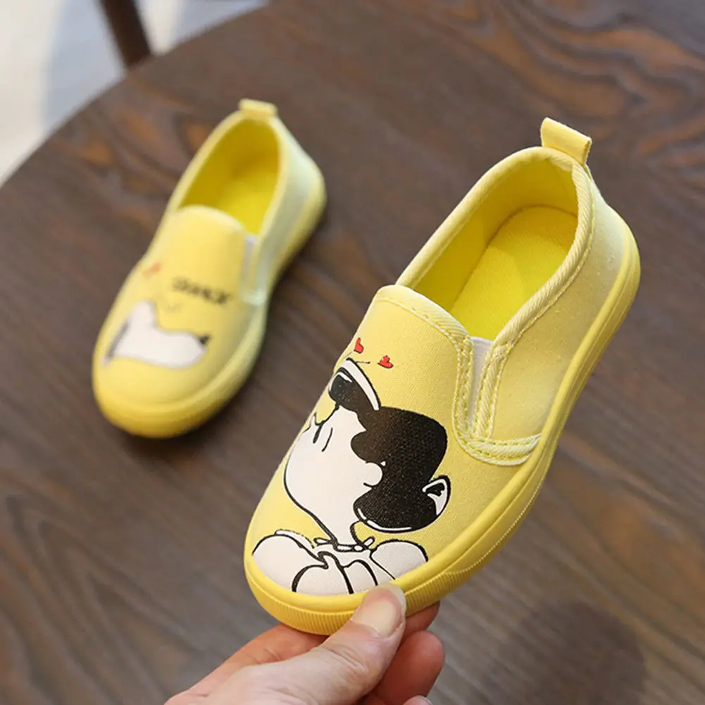 

2018 HOT Boys Girls Soft Shoes Kids Flats Casual Slip On Toddler Babys Canvas