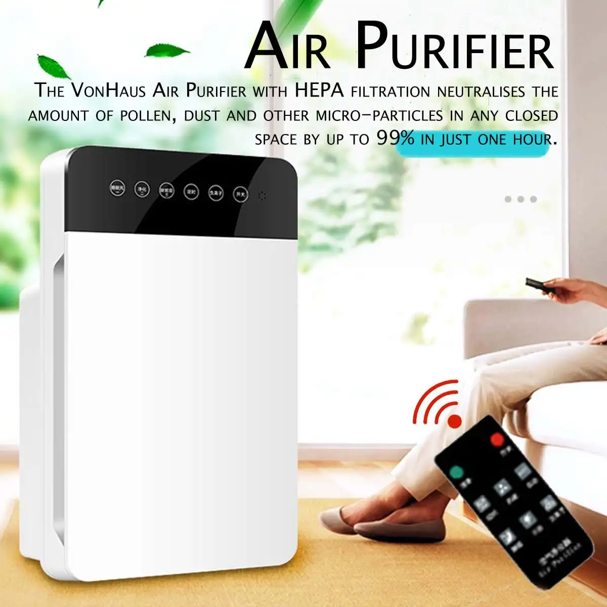 

Air Purifier Negative Ionizer Timing Quiet Activated Carbon Air Filter for Home Office Remove Formaldehyde Smoke