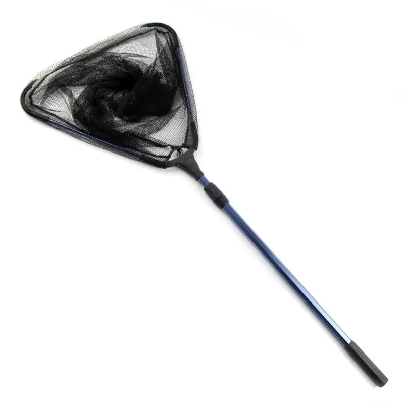 Folding Nylon Fly Fishing Net Foldable Landing Net Pole Retractable