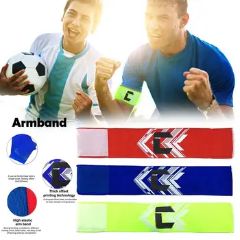

1 Pcs Arm Band Leader Competition Football Armband Sports Suppliers Paste Winding Sleeves Red Blue Green
