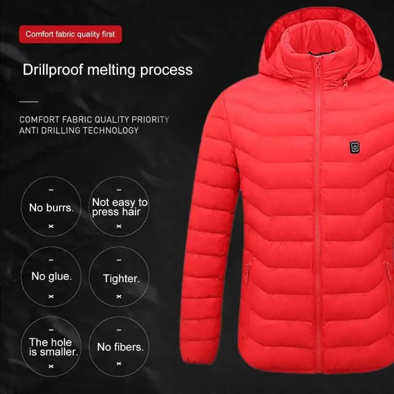 2018 Men Smart Electric Heating Coat Ourdoor Heating USB Thermal Warm Clothing Zipper Winter Casual Hooded Men Jackets Overcoat 2018 Men Smart Electric Heating Coat Ourdoor Heating USB Thermal Warm Clothing Zipper Winter Casual Hooded Men Jackets Overcoat