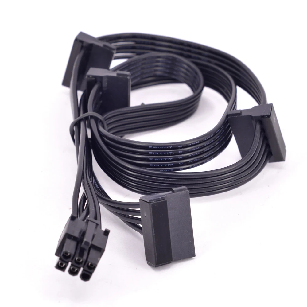 PCIe 6Pin Male to 2 / 3 / 4 SATA Power Supply Cable for Seasonic Focus Plus Platinum FOCUS+ Series 850PX 750PX 650PX 550PX PSU power cable