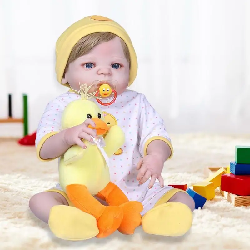 

NPK 56cm Lovely Vinyl 3D Lifelike Simulation Reborn Baby Doll Kids Playmate Big Dolls For Girls Baby Dolls Gift Companion Toy