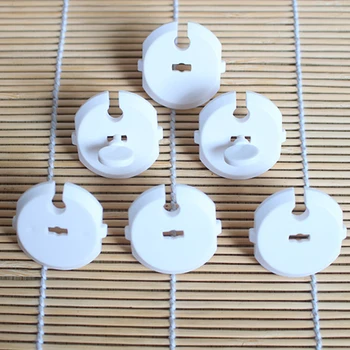 

6PCS Socket Cover+2PCS Key Protect Toddlers Set Security Anti-electric Shock Electric Cover Protection Cover Baby Safety Socket
