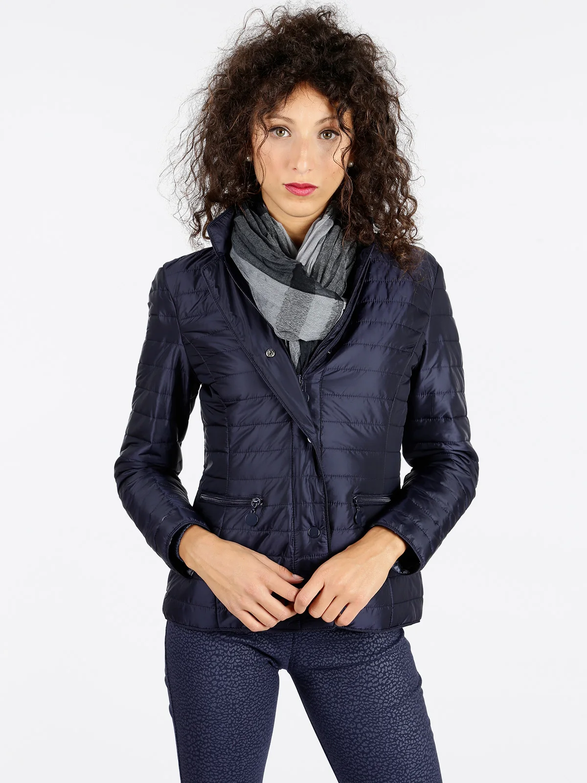 Jacket quilted women dark bluein Basic Jackets from Women's Clothing