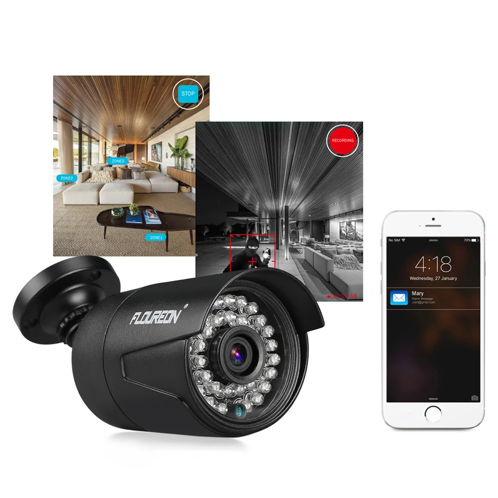 8CH HD 1080P 3000TVL Outdoor CCTV Security Camera System Kit HDMI DVR IR-CUT+1TB
