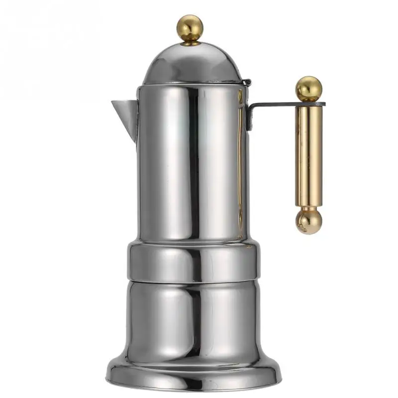 4 чашки Pro Barista Кофеварка из нержавеющей стали Moka кофейник портативный Эспрессо