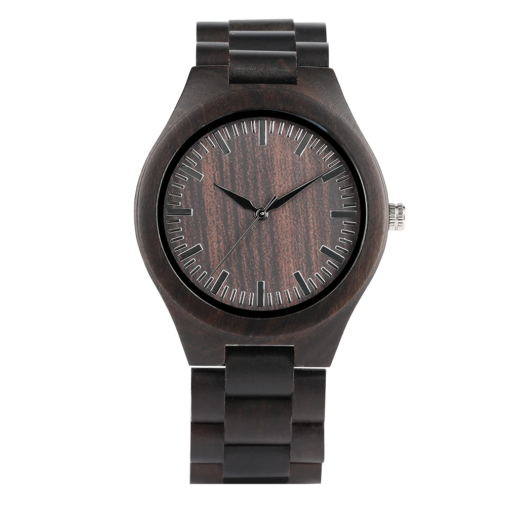 

Men Watches Wooden Watches Business Handmade Quartz Wooden Watch Environmental Protection Casual Ebony Watch Male Gifts