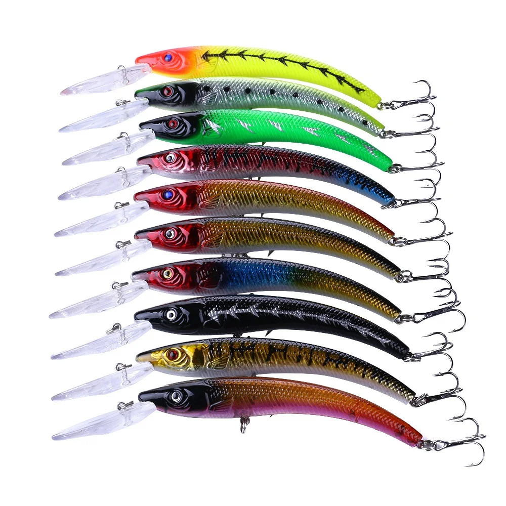  HENGJIA Fishing Lure Hard Bait 15.5cm 18g Crank Bait Artificial Baits Pike Carp Lures Swim Bait-10P