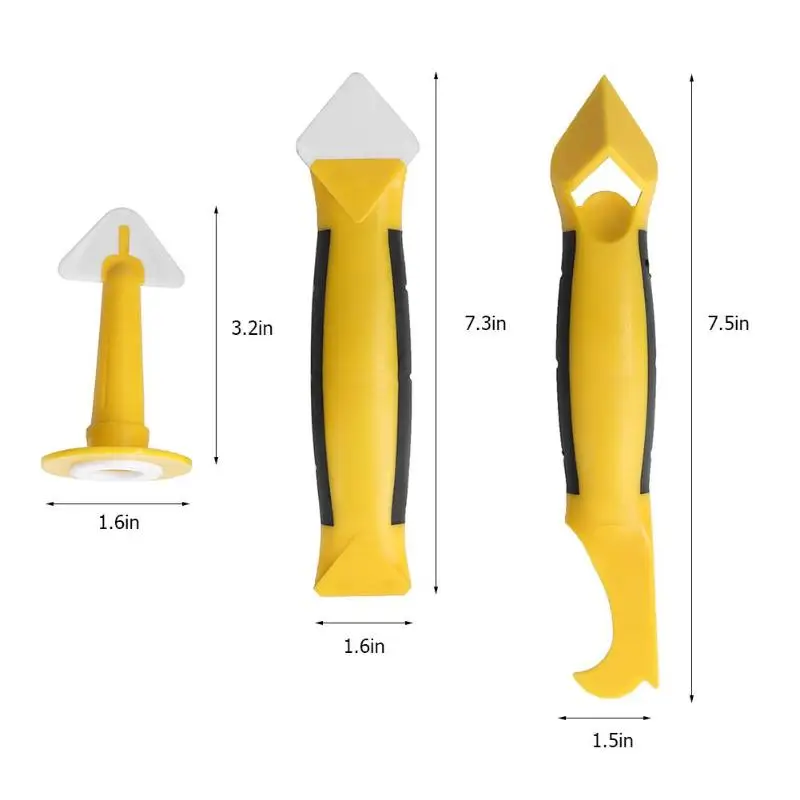 3 в 1 герметик угловой скребок силиконовый Grout Caulk Набор инструментов Набор для удаления рассекателя шпатель цемент кухонный очиститель окон