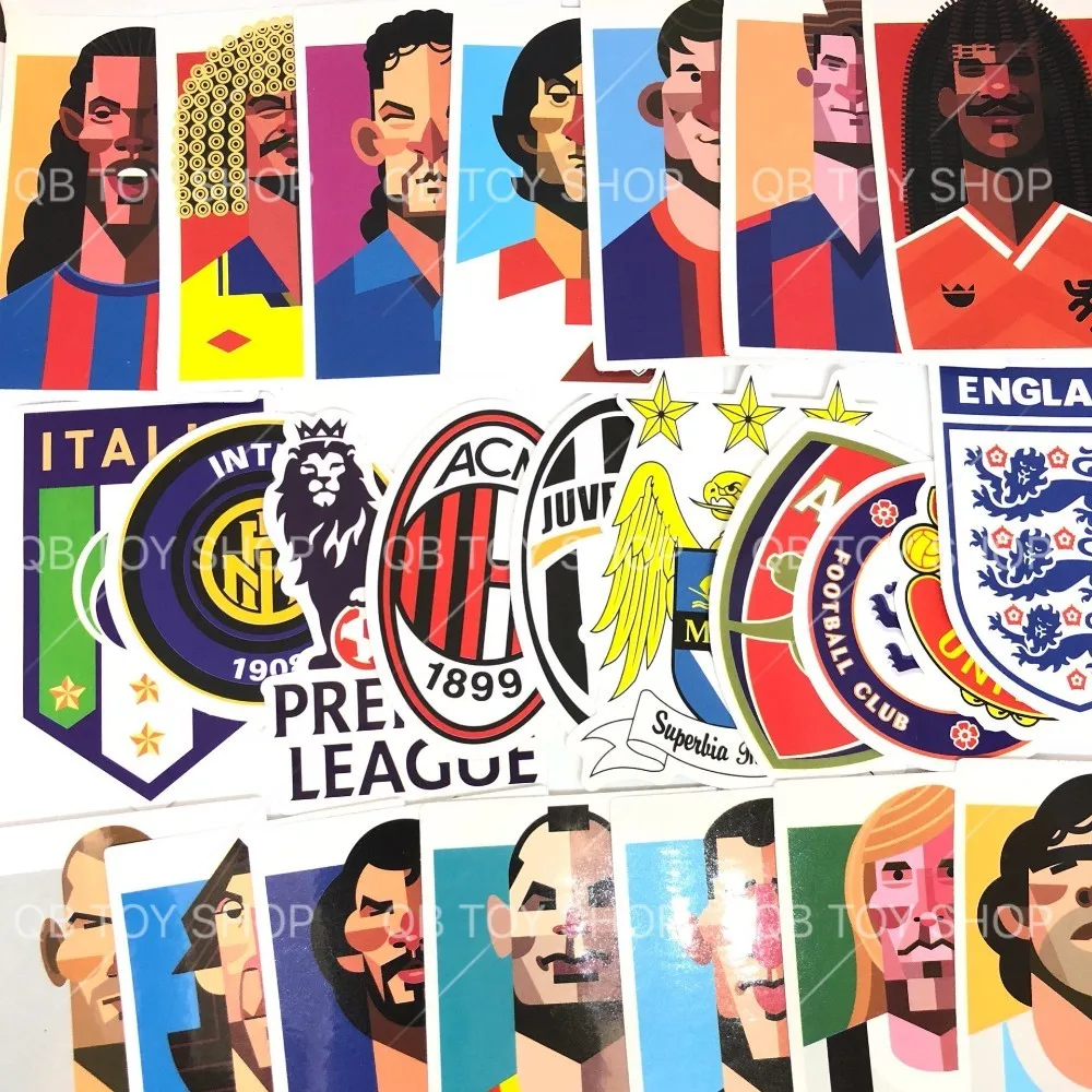 35 шт./компл. звезда футбола Zidane Maradona Ronaldinho багажа граффити скейтборд стикер карты