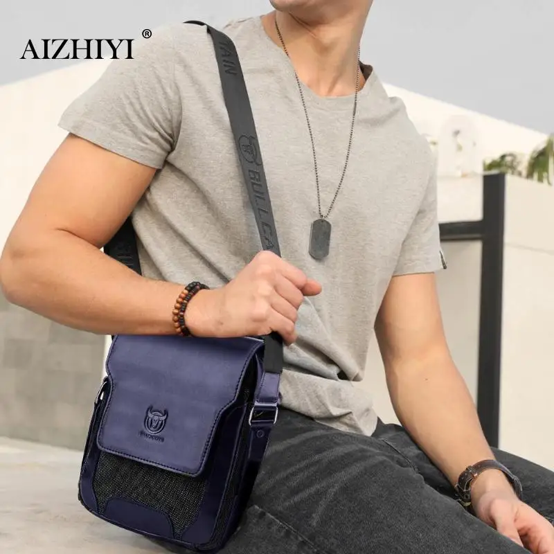 Brand Genuine Leather men's Crossbody Bag cow leather Shoulder Vintage Messenger Handbags for Men High Quality Casual Bag