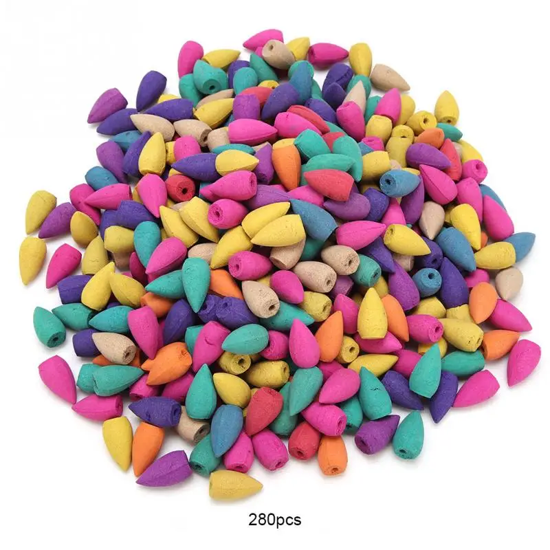Buy 280Pcs Floral Incense Cone Colorful Fragrance
