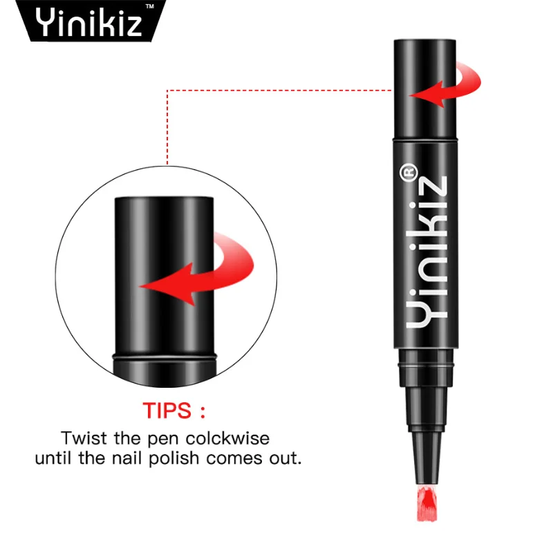 Yinikiz خطوة واحدة جيل للأظافر البولندية القلم UV LED جل القلم ورنيش ورنيش 3 في 1 مسمار الفن مانيكير نقع معطلة هلام البولندية