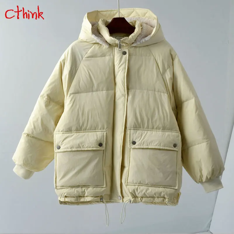 Christmas Thicken Warm White Duck Down Coat Women Plus Size winter 2018 Loose Solid Hoode Outerwear For Woman Women Down Jackets Christmas Thicken Warm White Duck Down Coat Women Plus Size winter 2018 Loose Solid Hoode Outerwear For Woman Women Down Jackets