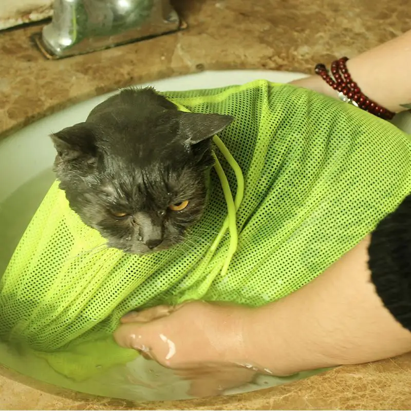 Сумка для груминга кошек LanLan сетчатые Pet нецарапающиеся укусывающие сдержанные
