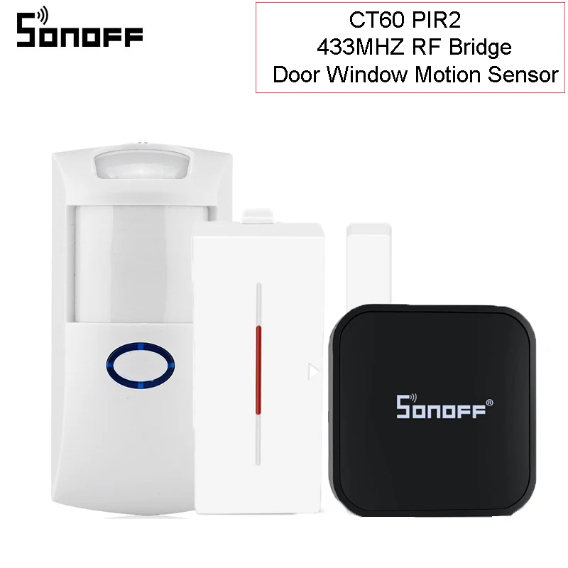 

SONOFF CT60 PIR2 Wireless Infrared Security Alarm Detector Human Body Motion Sensor for Smart Home Security Alarm