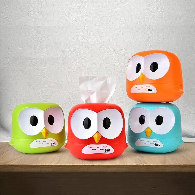 

Cartoon Plastic Owl Toilet Paper Holder Figurine Ornaments Home Decor Craft Chef Kitchen Dining Table Decor Holder