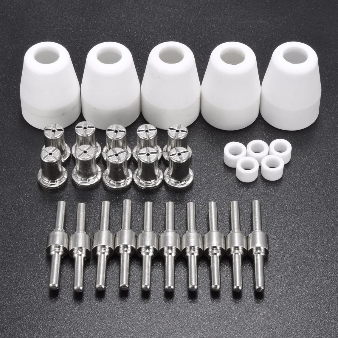30pcs/Set Newest For LG-40 PT-31 Plasma Cutter Consumables Extended Nickel-Plated CUT40 312 Tool accessories 30pcs/Set Newest For LG-40 PT-31 Plasma Cutter Consumables Extended Nickel-Plated CUT40 312 Tool accessories