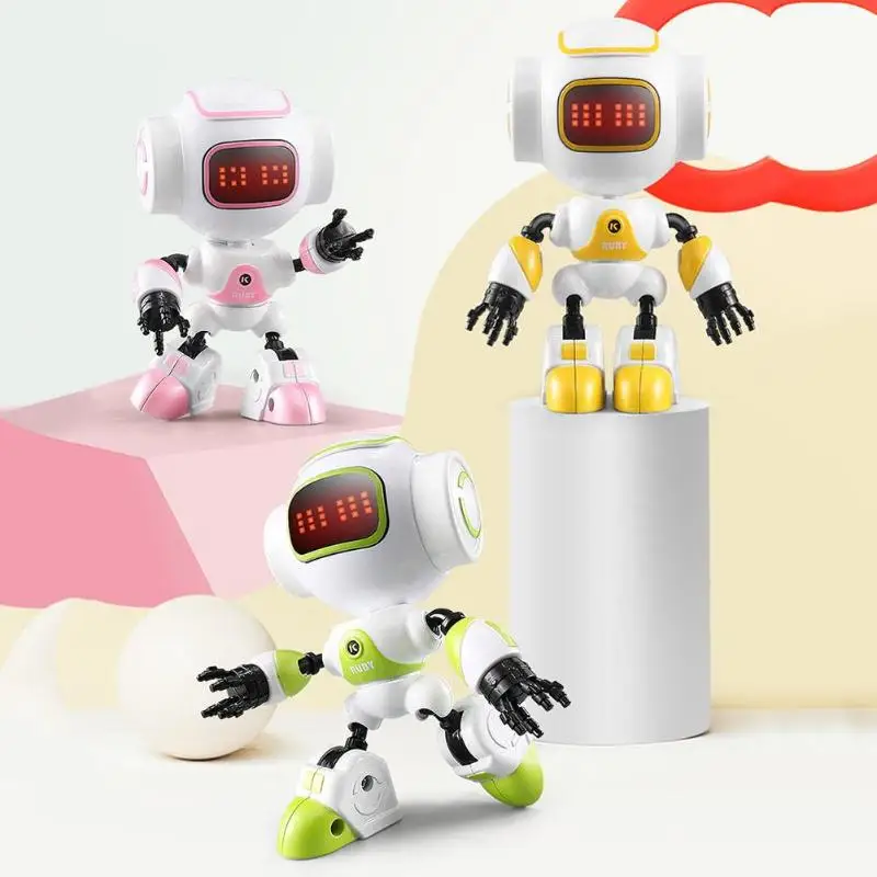 JJRC R9 Smart Robot Toy Touch Sensing Smart Robot Voice Sound LED Eyes DIY Body Gesture Model Toys for Children Christmas Gift