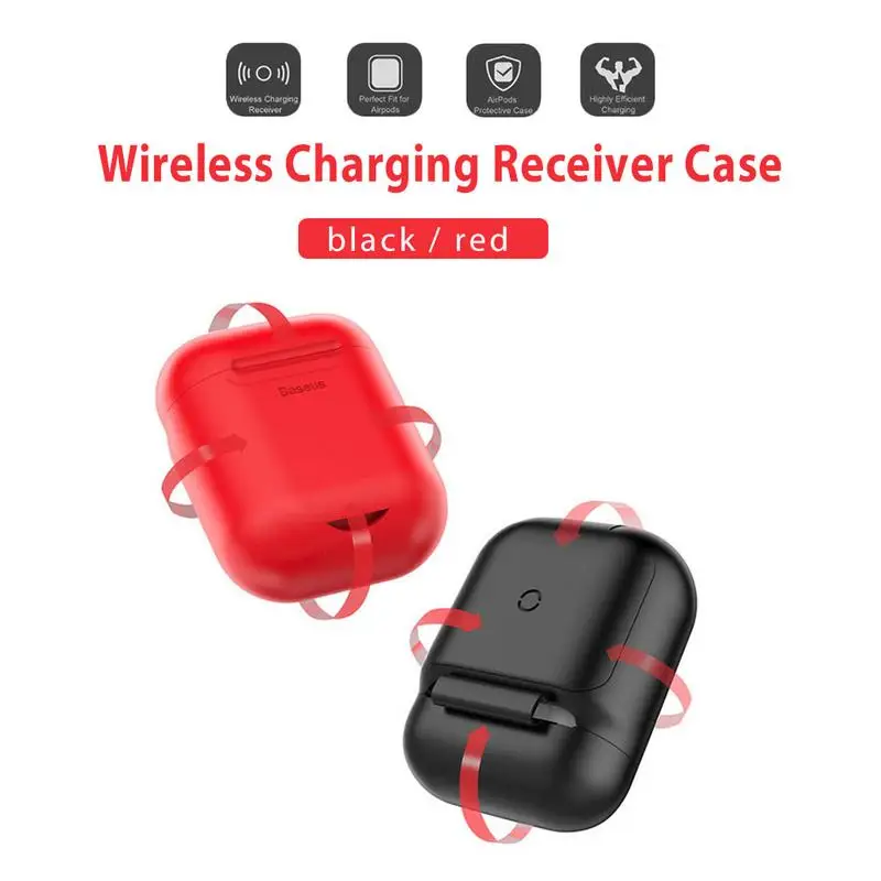 

Silicone Ultra Thin Wireless Earphone Charger Protective Case Flip Shape Dust-proof Charging Receiver Case For Apple Airpods