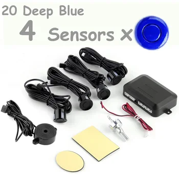 

4 Sensors DC12V Radar Detector System Kit Monitor Auto Reverse Back up Car Parking Sensor Indicator Probe