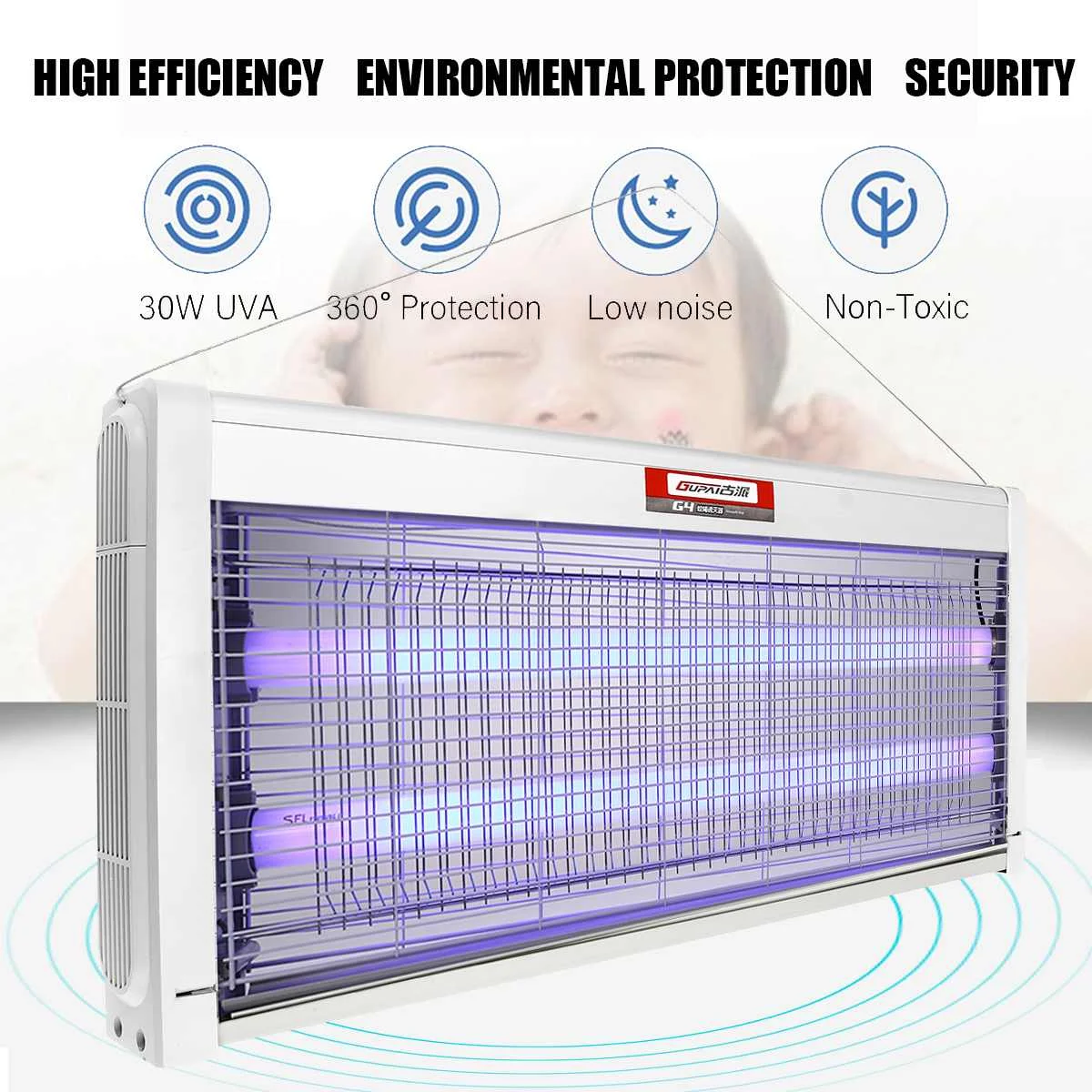

40W Electric Fly Bug Zapper Mosquito Insect Killer Pest Control LED Light Trap Lamp for Room Home Outdoor Garden Anti Mosquito