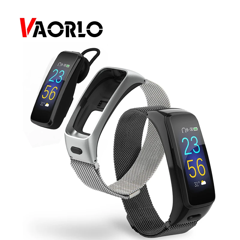 Смарт браслет VAORLO Bluetooth наушники фитнес трекер пульсометр|Смарт-браслеты| |