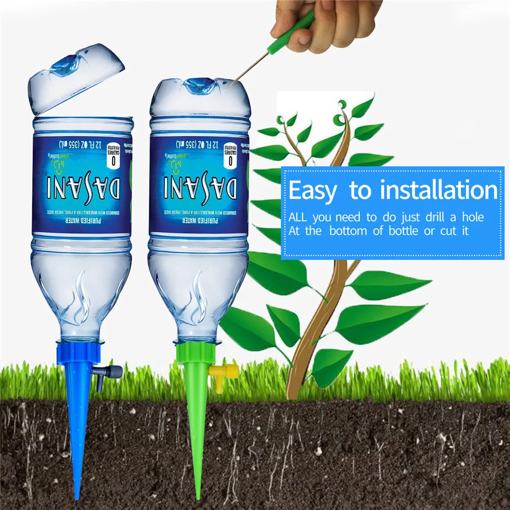 

2pcs Plant Self Watering Adjustable Stakes System Vacation Plant Waterer Self Automatic Watering Spikes Irrigation System HY1