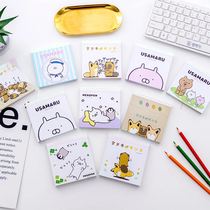 Милый мультфильм кролик лиса Memo Pad Kawaii N Times Note Mini 100 страниц карманный блокнот