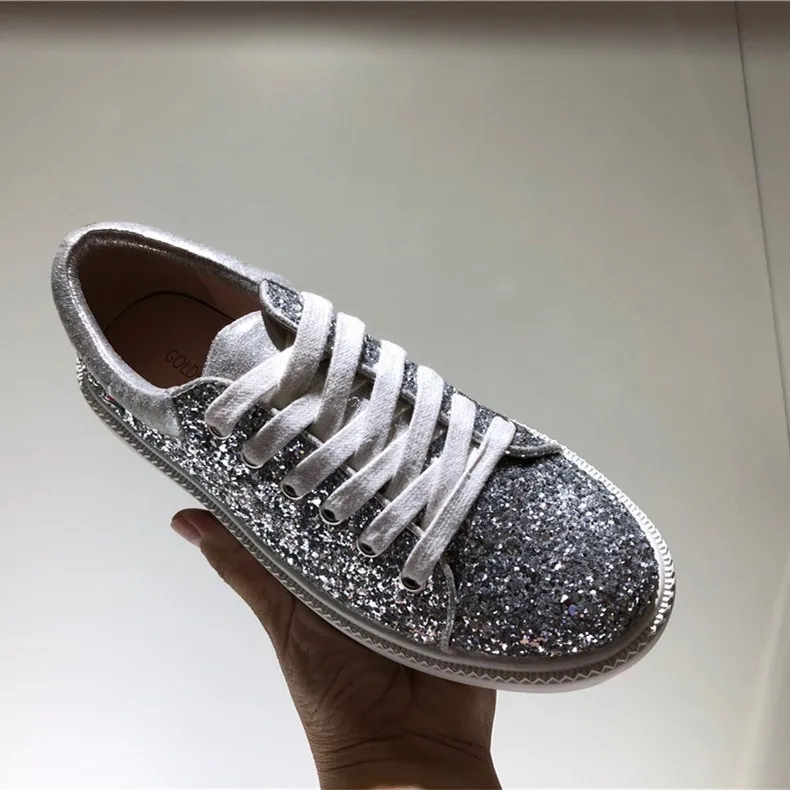 

Hot spot Bling women's shoes white crystal women's shoes flat slippers women