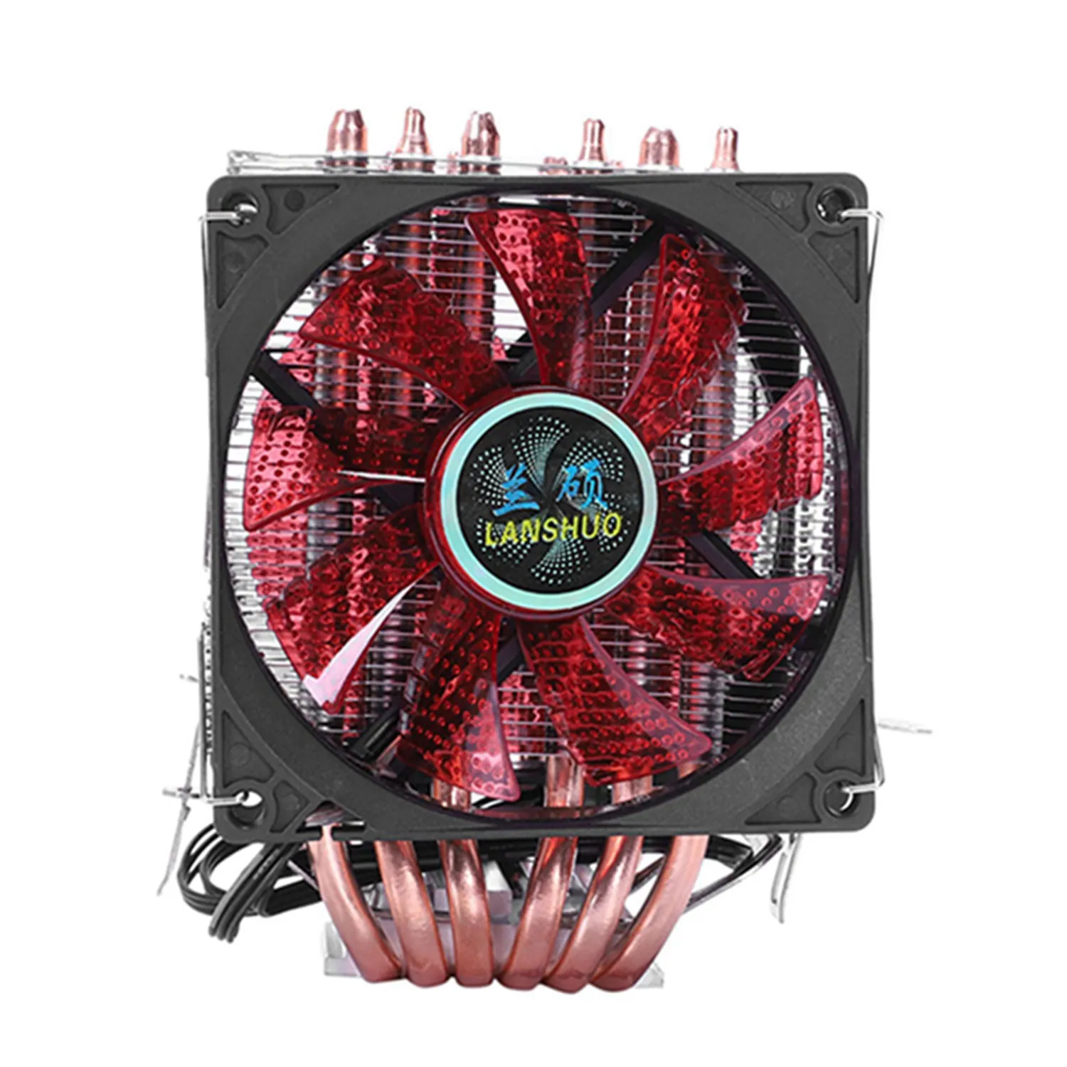 Lanshuo 6 тепловая труба 3 провода с легким двойным вентилятором Cpu вентилятор