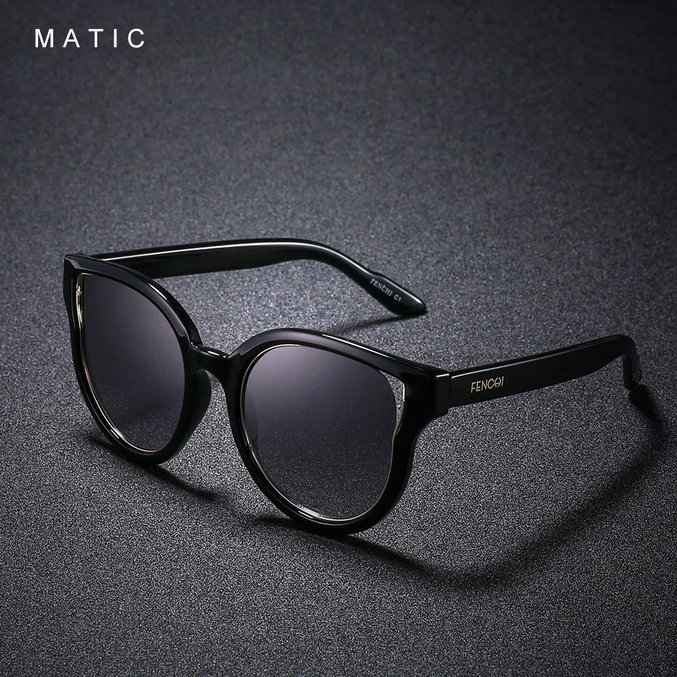MATIC Ladies Fashionable Cat's Eye ear Sunglasses For Womens Black Round Gradient Lenses Vintage Retro Sun Glasses Brand Oculos |