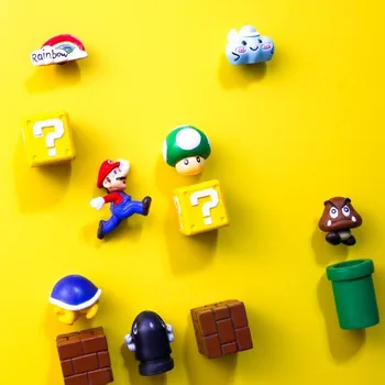 

1 set cute Super Mario Fridge Sticker 3D Super Mario Magnet Sticky Magnet DIY Home Decoration Mini Fridge Sticker