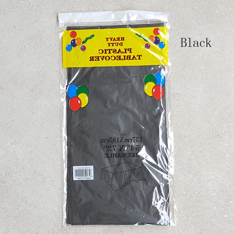 

137*183cm Tablecloth Multicolor Waterproof Plastic Disposable Tablecovers Oilproof Table Cloth Party Catering Events Tableware A