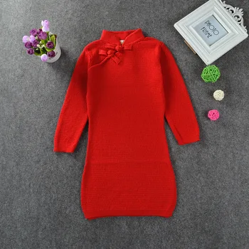 

Chinese cheongsam For Baby Girls Children's Clothing Girls Dresses Knitted Sweaters Baby Girl Clothes