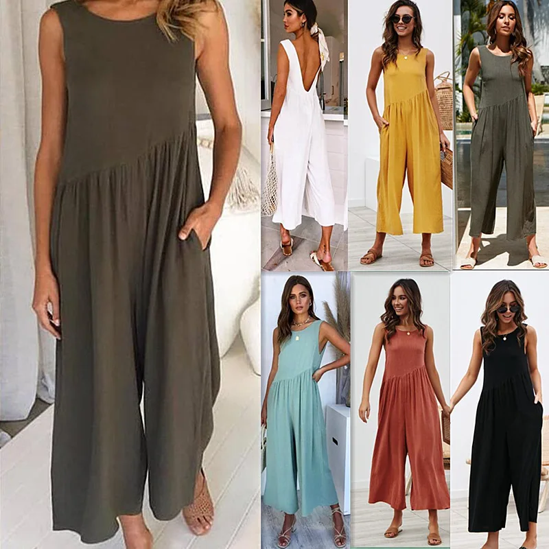 

Rompers Womens Jumpsuit Long Pants Party Bodycon One Piece For Women Elegant Combinaison Femme Vest Jumpsuits Open Back