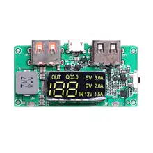 5V Boost High Pass Qc3.0 Fast Charging Press Board With Digital Power Display Mobile Power Circuit Board цена 5V Boost High Pass Qc3.0 Fast Charging Press Board With Digital Power Display Mobile Power Circuit Board цены онлайн