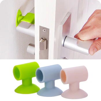 

Practical 1Pcs Door Handle Silicone Anticollision Sucker Home Door Protecting Pad Mute Silencer Suction Door Stops Mats