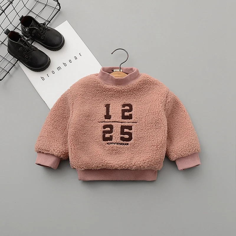 Одежда для маленьких девочек толстовка с капюшоном мальчиков и флисовый теплый