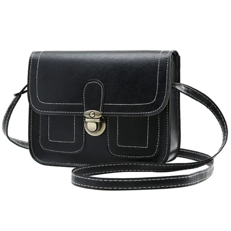 

2019 New Vintage Small Crossbody Bags Women Mini PU Leather Shoulder Messenger Bag for Girl Bolsas Ladies Phone Purse