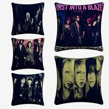 

The Gazette Fashion Jpop Kpop Singers Decorative Cotton Linen Cushion Cover 45x45cm For Sofa Pillow Case Home Decor Almofada
