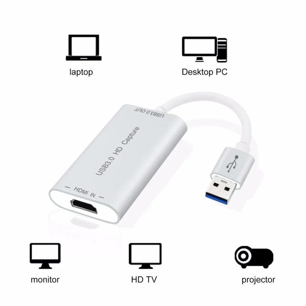

High Speed USB3.0 HD Capture Dongle HDMI to USB 3.0 Adapter Converter Plug & Play HDMI Video Capture Device Jul 23
