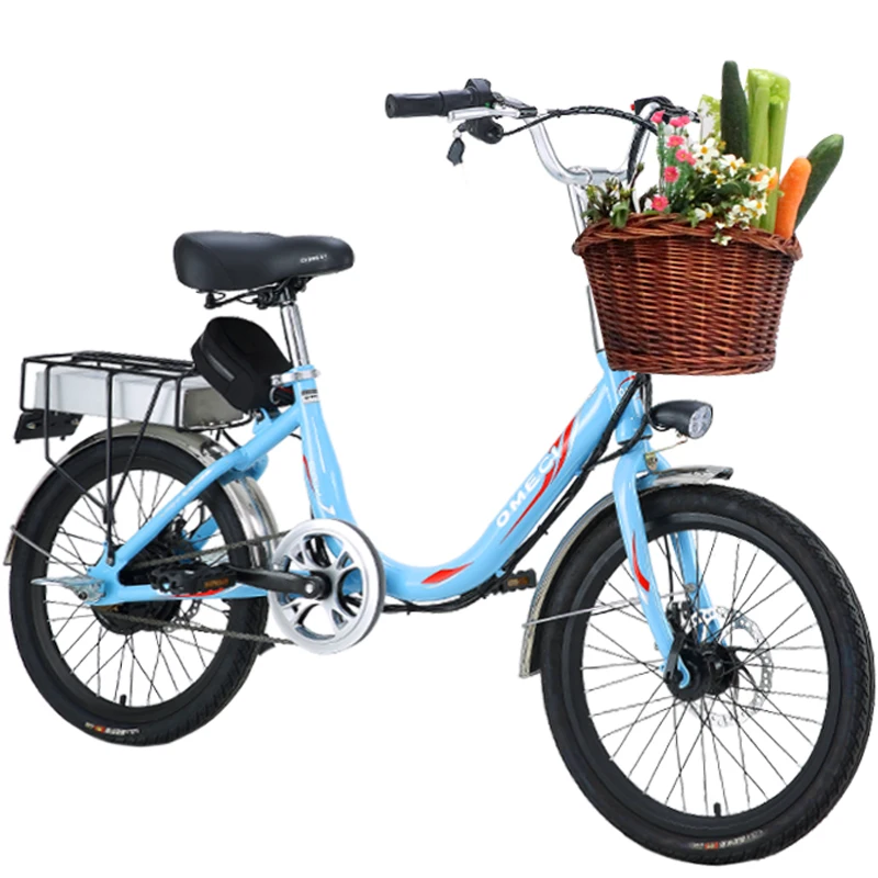 Электрический скутер 48 в 250 Вт 20 дюймов два колеса Электрический велосипед портативный оранжевый/синий электрический велосипед для женщин и взрослых