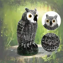 Поддельная стоящая Сова охотничья приманка для охоты удерживающий садовый Отпугиватель газон Декор реалистичные детали и глаза Садовые принадлежности 27x13,5 см