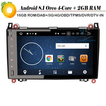 

DAB+ 4G Android 8.1 Autoradio Sat Nav Car stereo Car Radio Player Bluetooth GPS FOR Mercedes A/B Class Sprinter Viano Vito W639