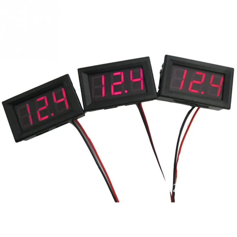 

1pc LCD digital voltmeter ammeter voltimetro Red Mini LED Amp amperimetro Volt Meter Gauge voltage meter D-C Wholesale