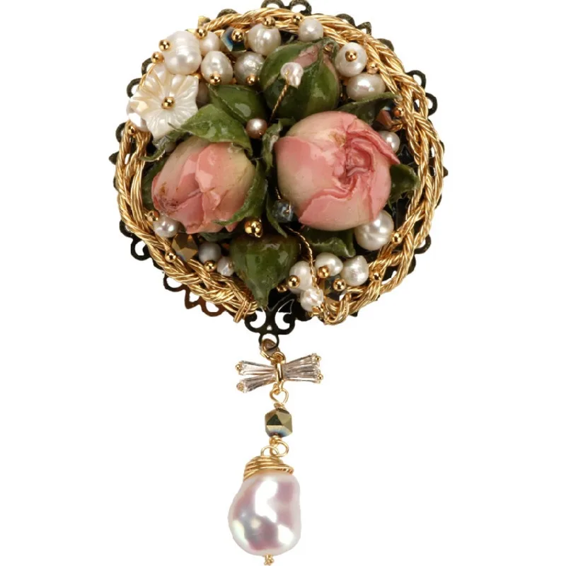 

LANMREM Jewelry 2019 New Brooch Women Cardigan Sweater Pin Buckle Decoration Creative Everlasting Flower Accessories YF526