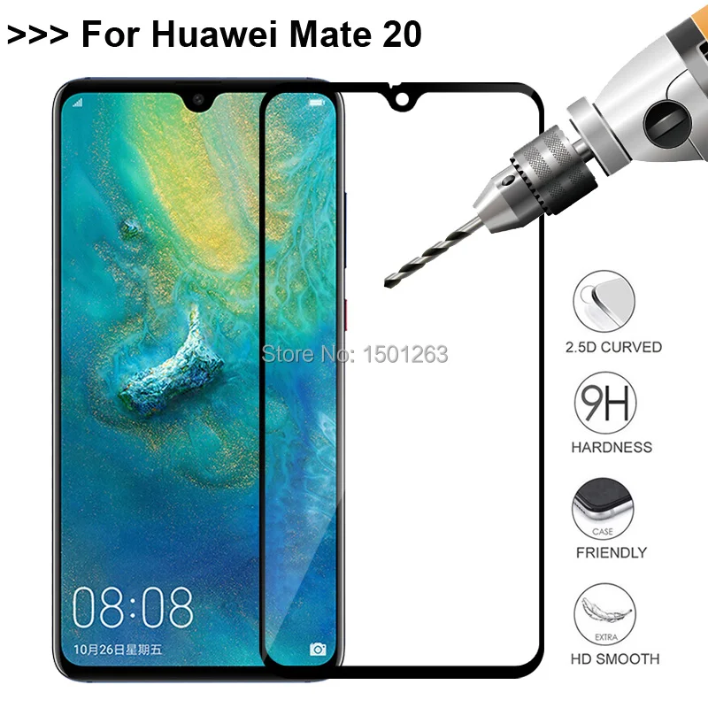 Полное покрытие закаленное стекло для huawei mate 20 6 53 &quotЗащита экрана чехол
